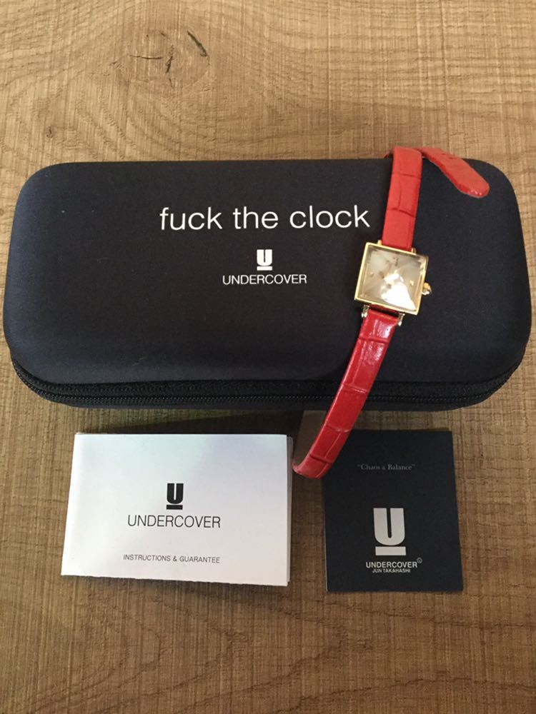 UNDERCOVER fuck the clock 15aw ピラミッドスタッズ型腕時計 S10 60 アンダーカバー レザー 女性用