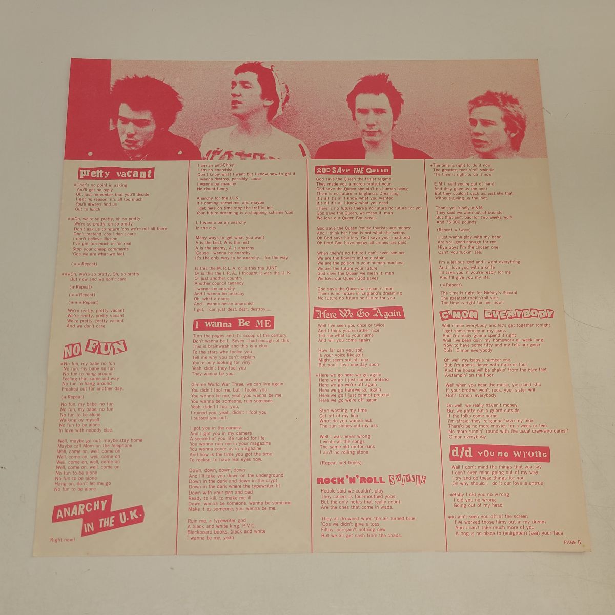 LPレコード THE VERY BEST OF SEX PisTOLS AND WE DON T CARE YX 7247 AX