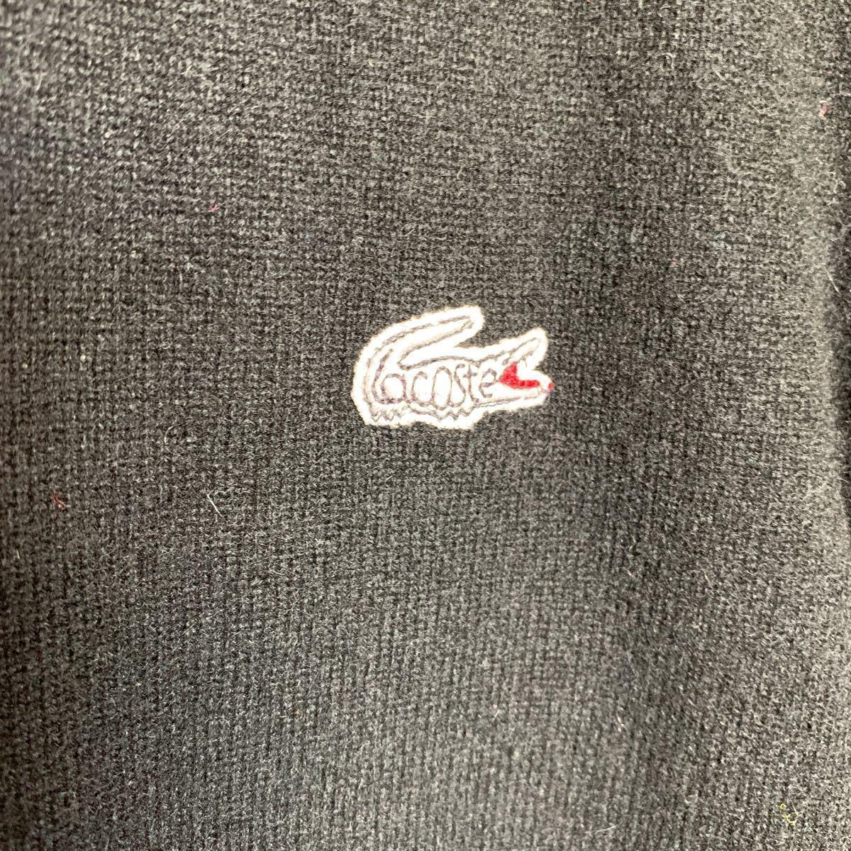 希少 CHEMISE LACOSTE カシミヤ100% セーター 文字ワニ シルバーワニ 