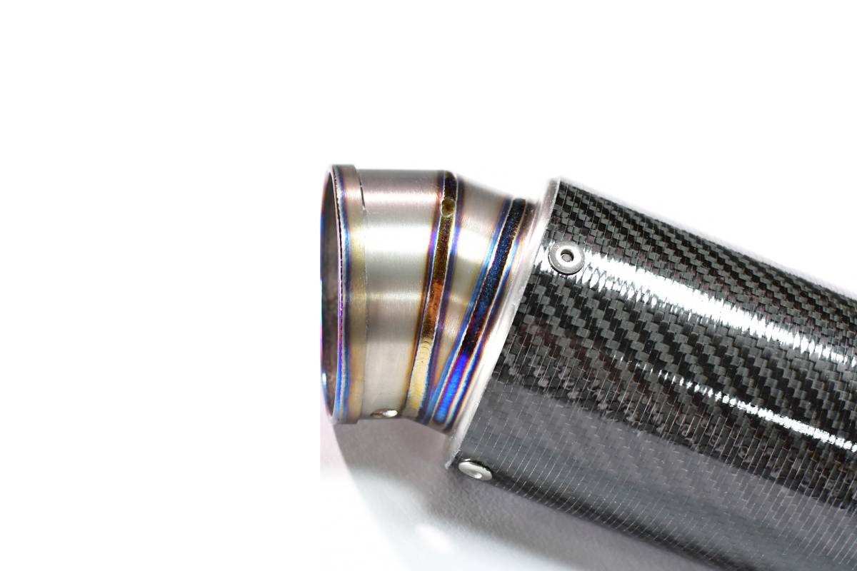 ミラミン 汎用! 340MM 60.5MM チタン カーボン サイレンサー マフラー Z900