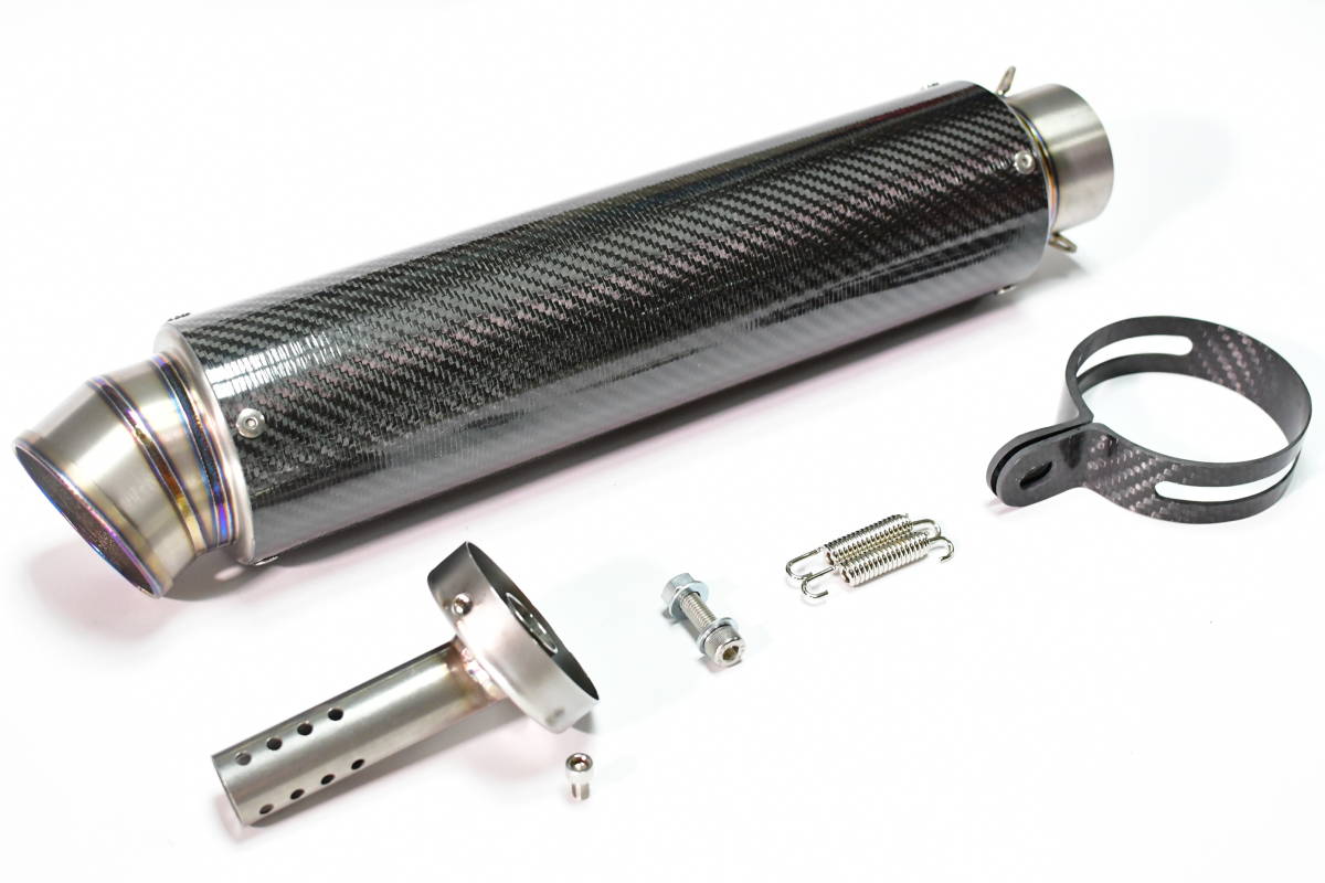 汎用! 340MM 60.5MM チタン カーボン サイレンサー マフラー Z900