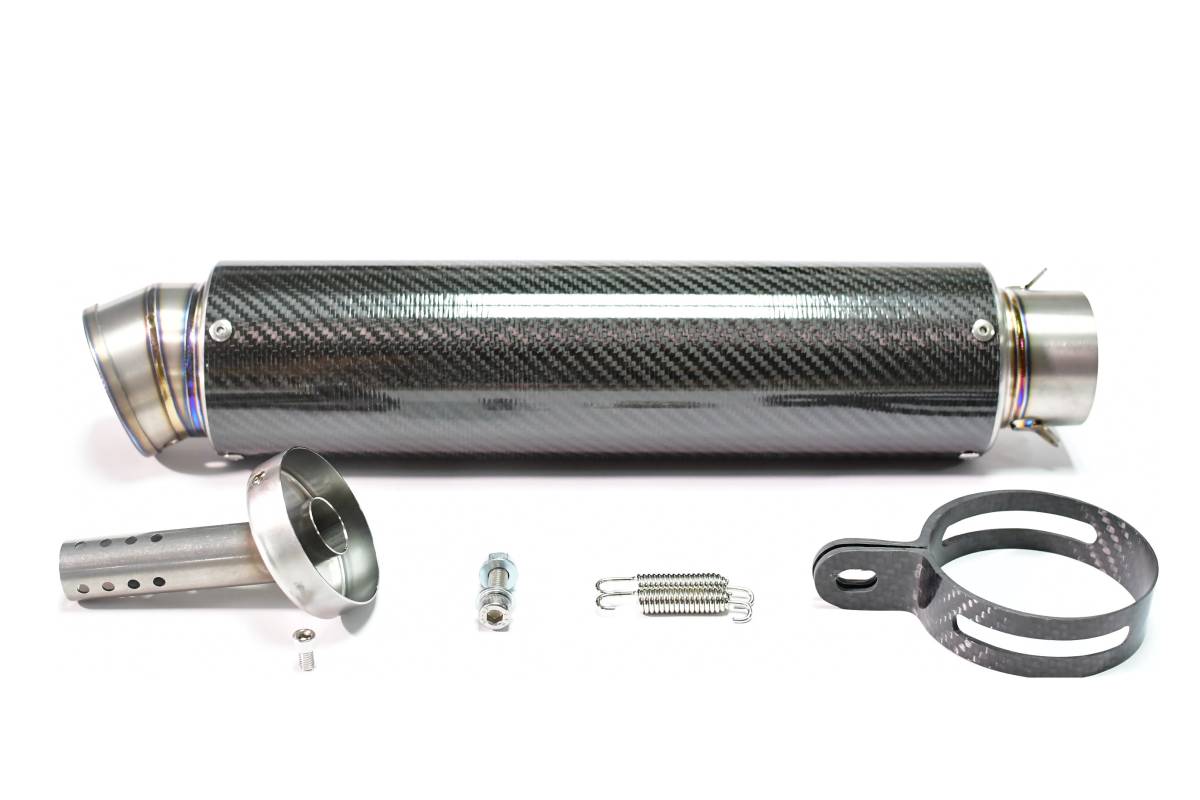 汎用! 340MM 60.5MM チタン カーボン サイレンサー マフラー Z900 