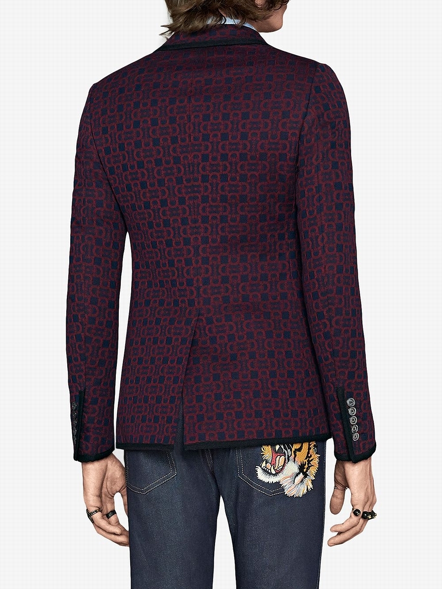 Gucci グッチ 17ss クルーズコレクション ホースビット ジャカード ジャケット メンズ 春夏 48 ミケーレ リゾート テーラードジャケット ブレザー 売買されたオークション情報 Yahooの商品情報をアーカイブ公開 オークファン Aucfan Com