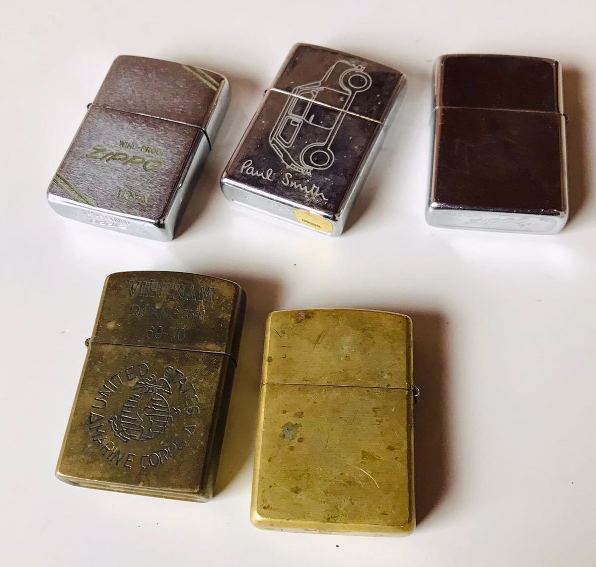 ZIPPO ジッポー ライター 計5点 まとめて中古 ZIPPO ジッポーが高値で 