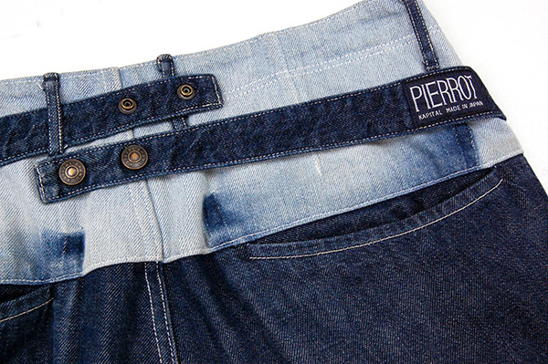名作！美品 キャピタル KAPITAL「11.5ozデニムピエロパンツ」ブリーチ  