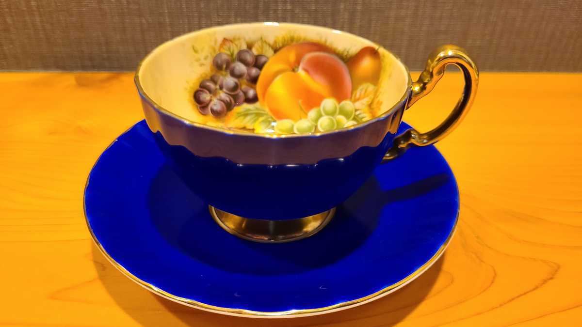 ティーカップ＆ソーサー オーチャードゴールド（コバルト