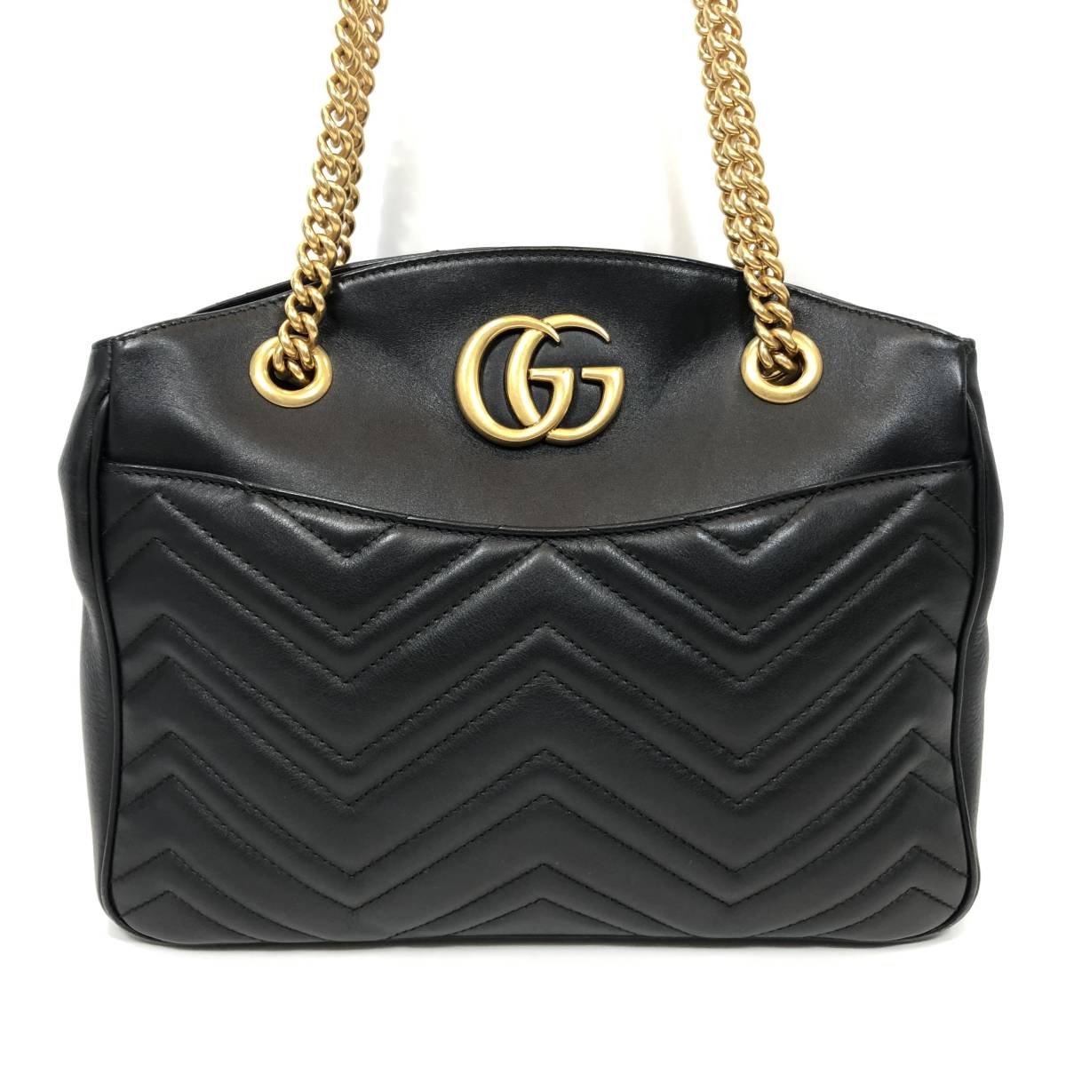 ▽グッチ GUCCI 443501 チェーン ショルダーバッグ GG マーモント 