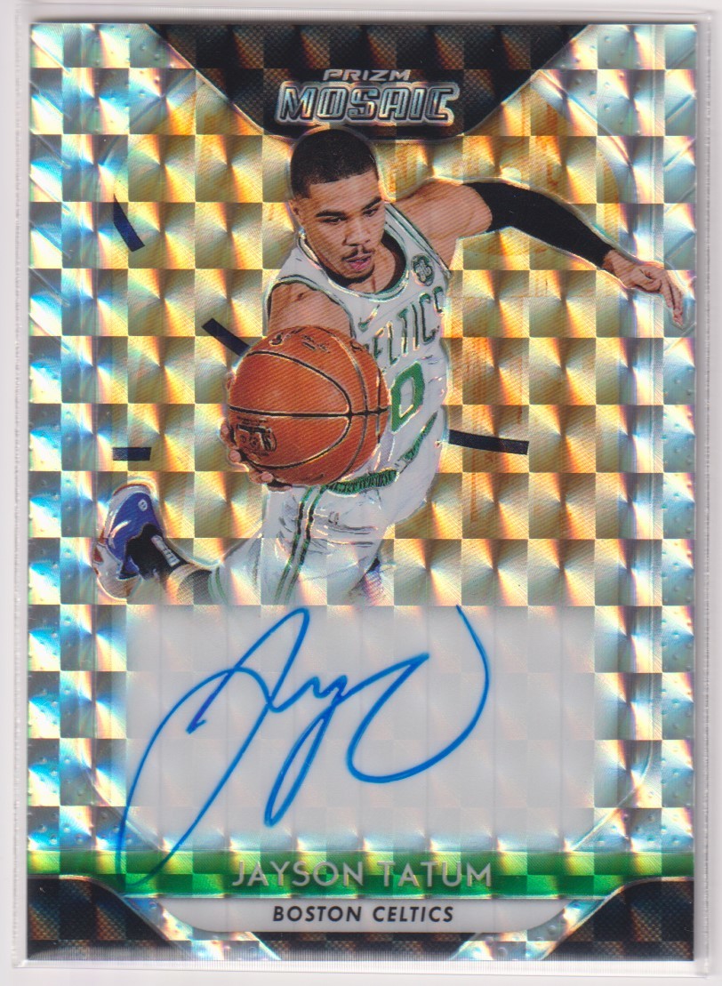 NBA JAYSON TATUM AUTO 2018-19 PANINI PRIZM MOSAIC BASKETBALL PRIZM 