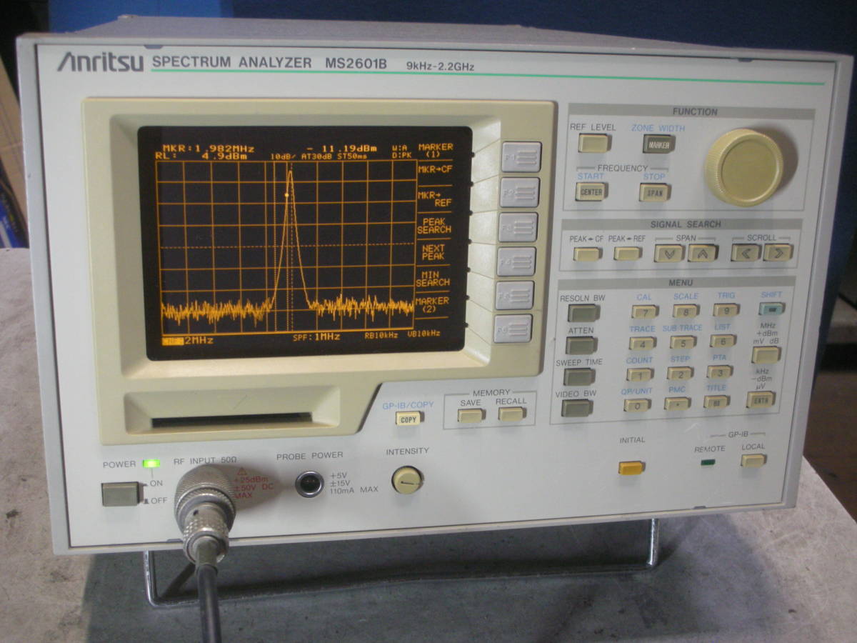 ☆2.2GHz， スペクトラム アナライザ！アンリツ/Anritsu MS2601B！（#F4-416）「140サイズ」☆
