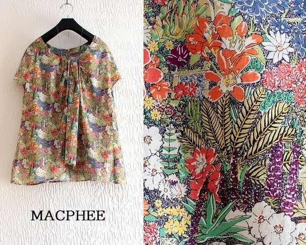 トゥモローランド MACPHEE マカフィー☆和柄っぽいフラワープリントの 