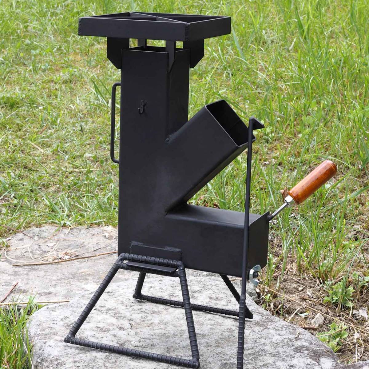 ハイクオリティ ロケットストーブ アウトドア用品 焚き火ソロキャンプ_1