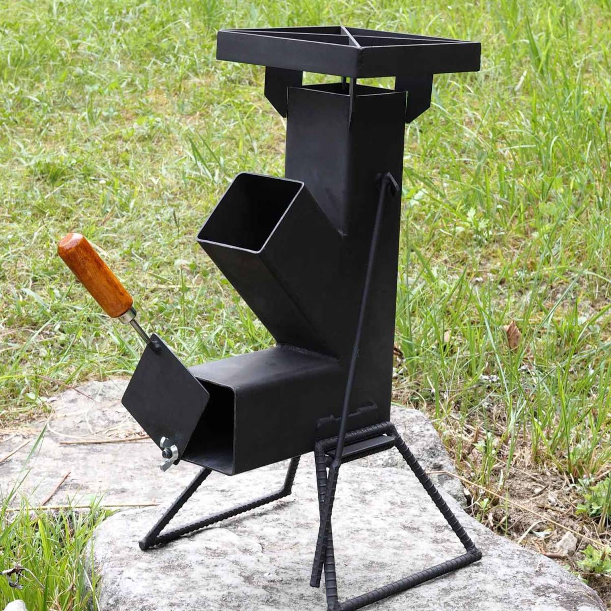 ハイクオリティ ロケットストーブ アウトドア用品 焚き火ソロキャンプ_2