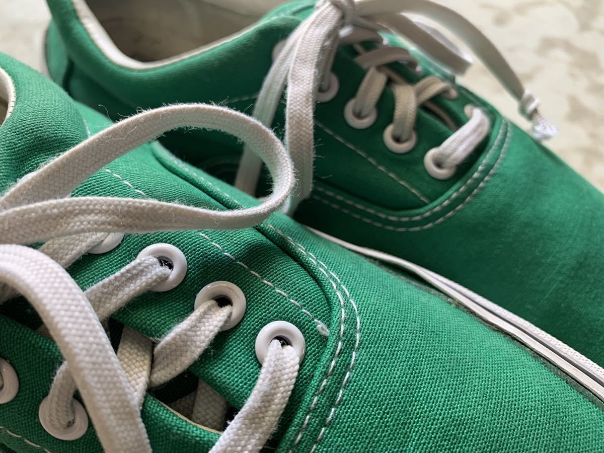 アメリカ古着/vans era/US8/グリーンスニーカー - AUTHENTIC（VANS 