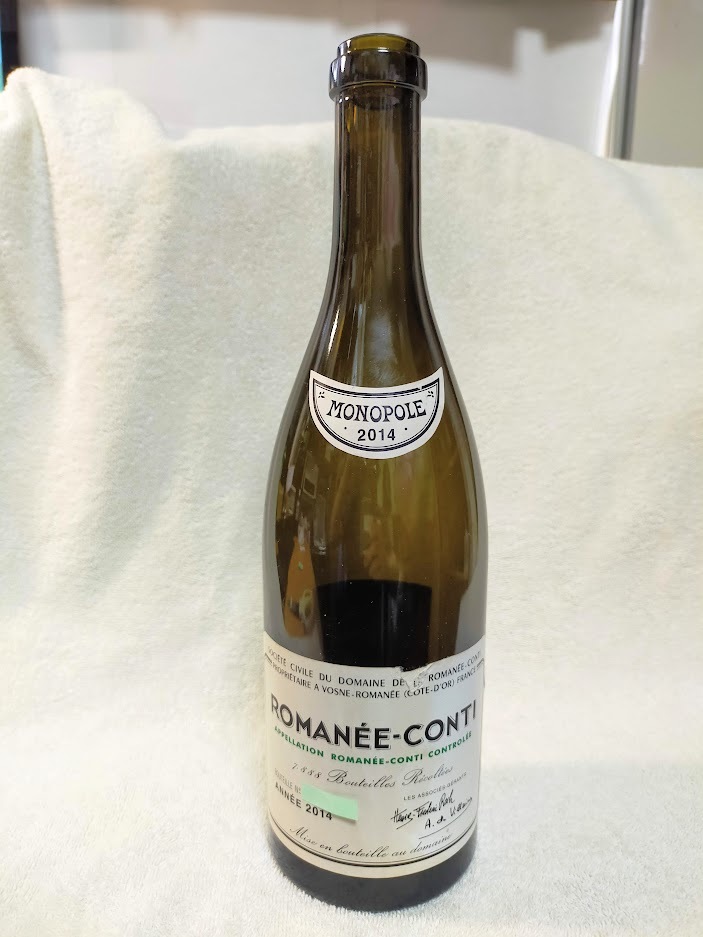 2014 DRC ROMANEE-CONTI(ロマネ コンティ) モノポール 空瓶 空き瓶 2014 DRC ROMANEE-CONTI(ロマネ コンティ) モノポール 空瓶 空き瓶