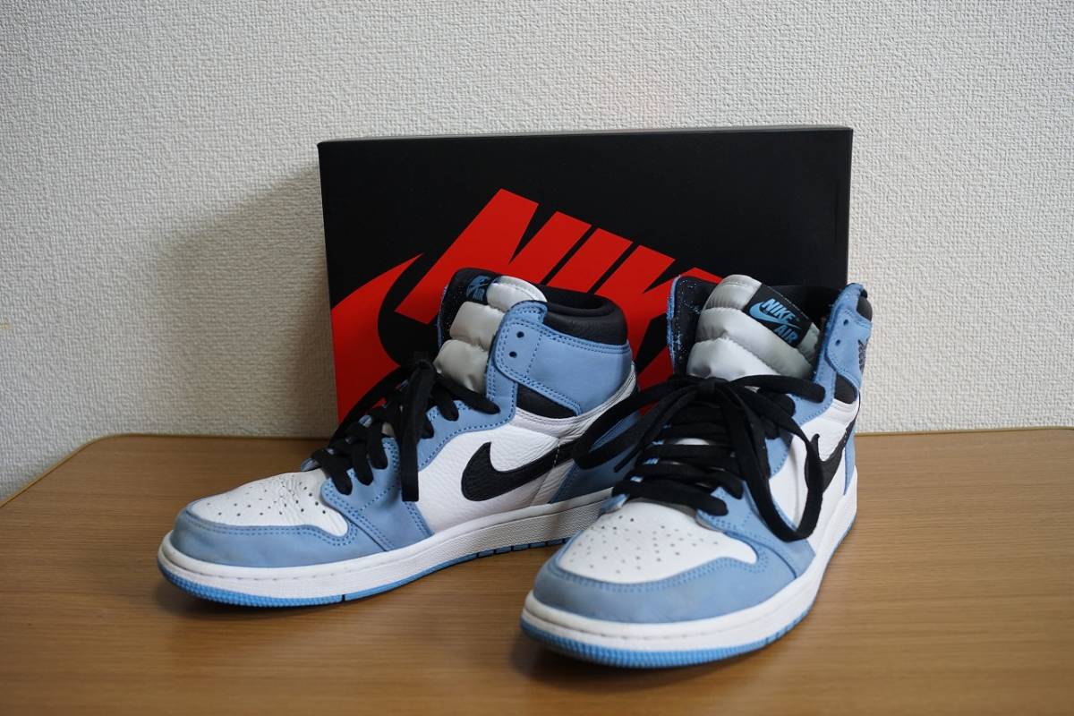 [中古] 27.0㎝ NIKE AIR JORDAN 1 RETRO HIGH OG UNIVERSITY BLUE ナイキ エアジョーダン1 US9 AJ1