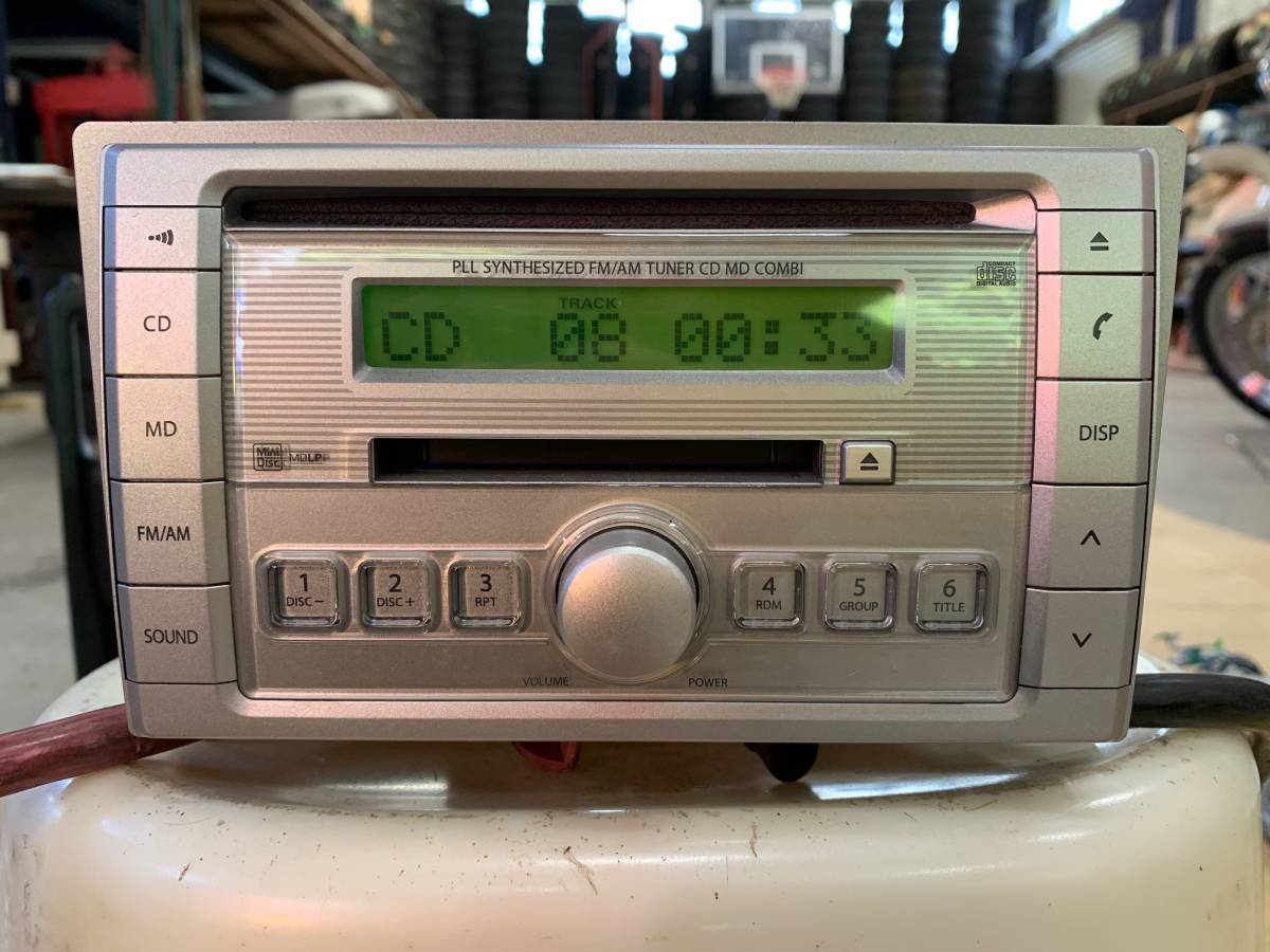 スズキ純正 CBA-HE21S ラパン　CD/MDプレーヤー　クラリオン製　PS-4106F-F SUZUKI PART No.39101-72JA0 作動確認済み_1