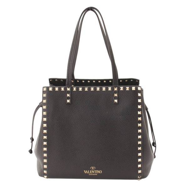ロックスタッズ VALENTINO ヴァレンティノ レザー ハンドバッグ バッグ 