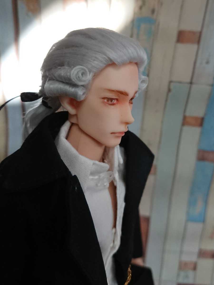 6ぶんの1床山＊1/6カスタムドール用自作ウィッグ「フランス貴族