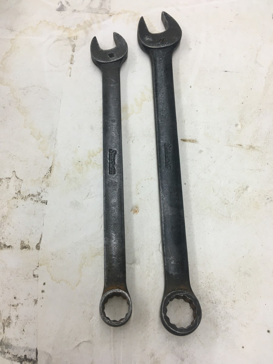 【中古品】★希少★Snap-on スナップオン コンビネーションレンチ2本セット / ITT3DECO3JZM