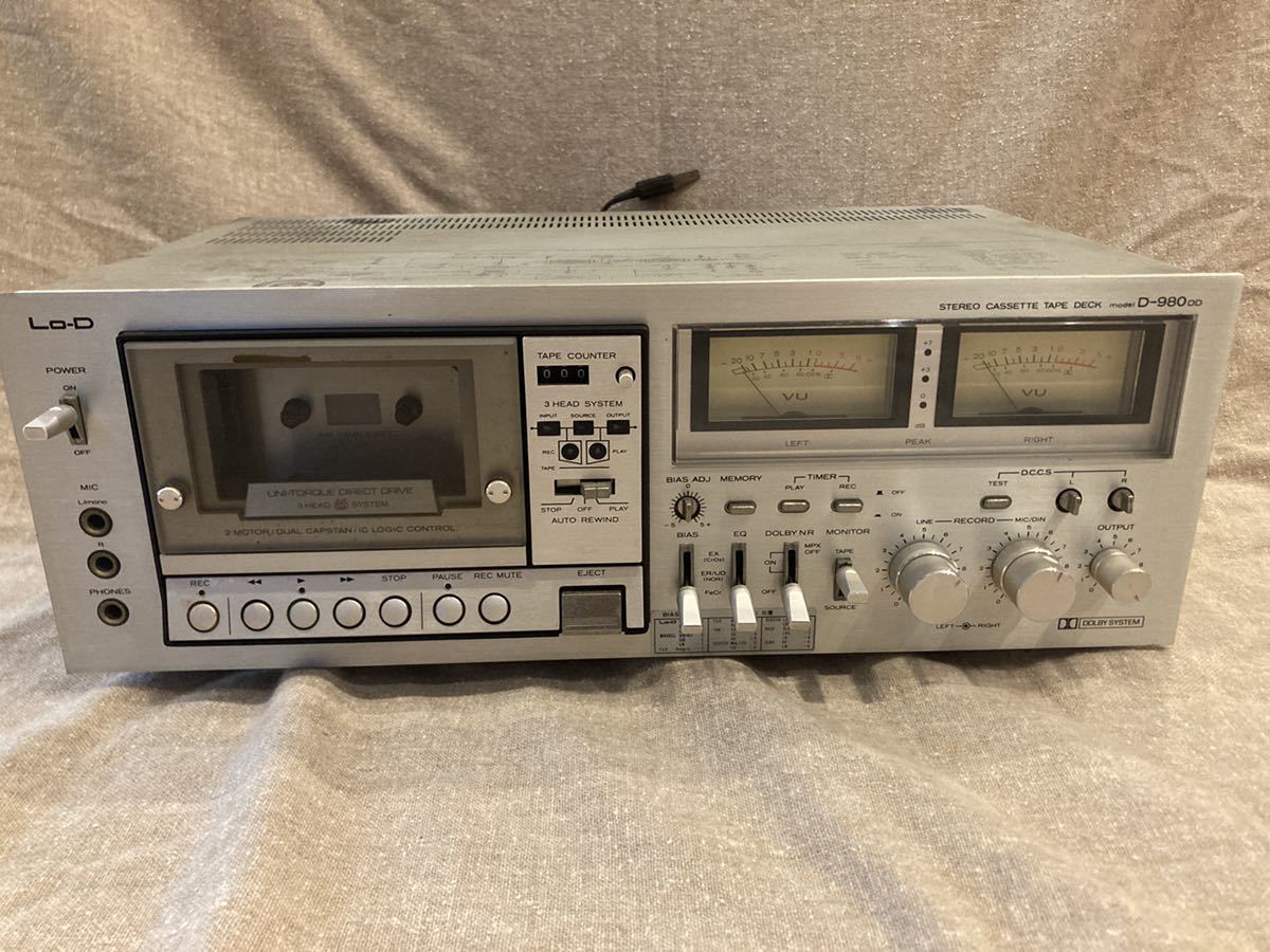 D-980DD カセットデッキ Lo-D System ジャンク 3-Head 日立 D-980DDの