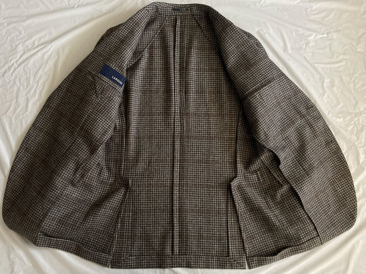 美品 LARDINI 新ロゴ ラルディーニ 46 テーラードジャケット グレー系 