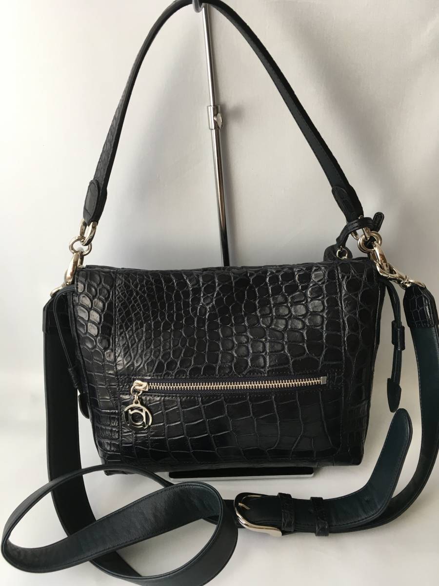 極美品 ボーグラン BEAUGRAND バッグ クロコダイル キーロック トート