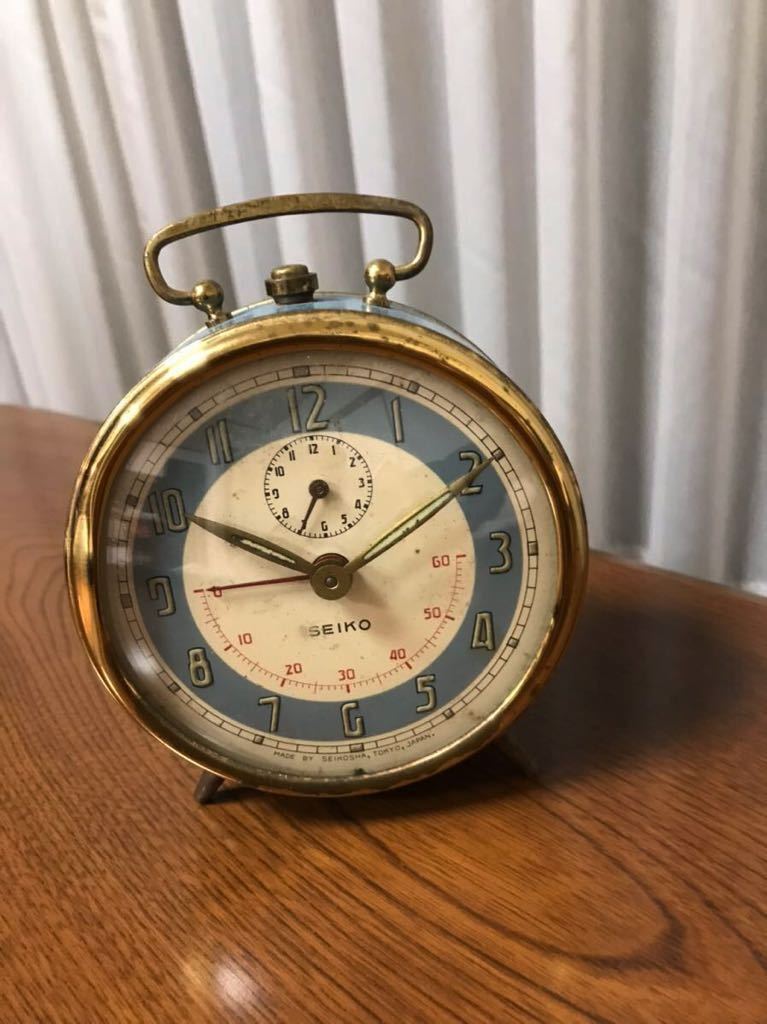 希少　レトロ　55 Ford   目覚まし時計　　　　　　　　　　（手巻き） SEIKO 目覚まし時計 アンティーク 精工舎 手巻き 昭和レトロ 可動品