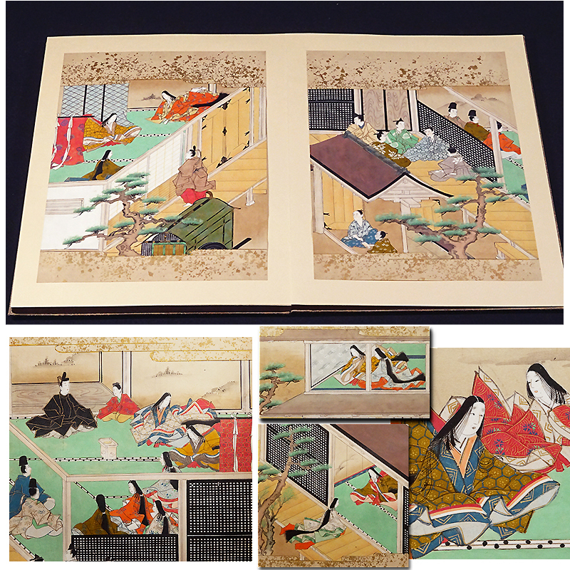 源氏色紙絵 肉筆 金箔 土佐派 江戸初期 土佐派 | 作品を知る |