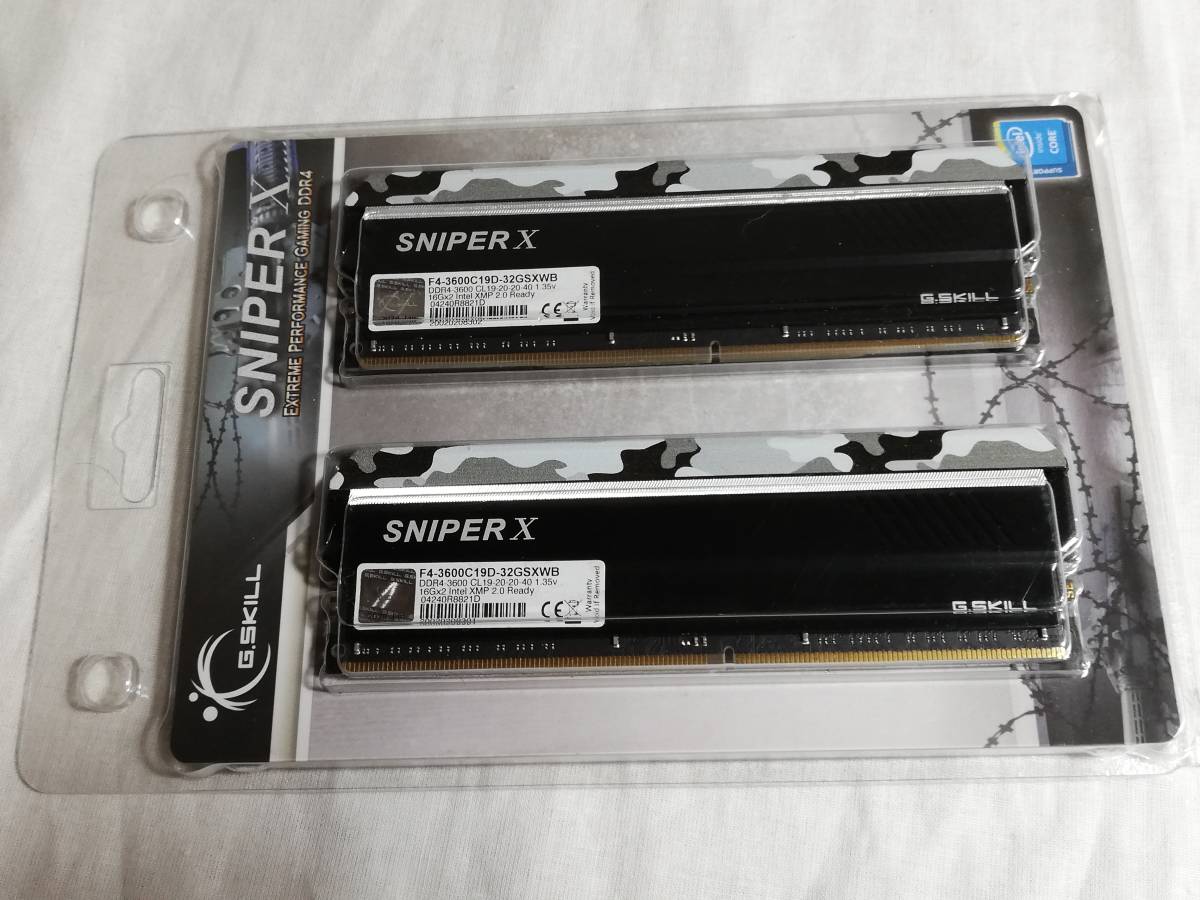 G.SKILL SNIPER X F4-3600C19D-32GSXWB /DDR4-3600 16GB2 / CL19-20-20