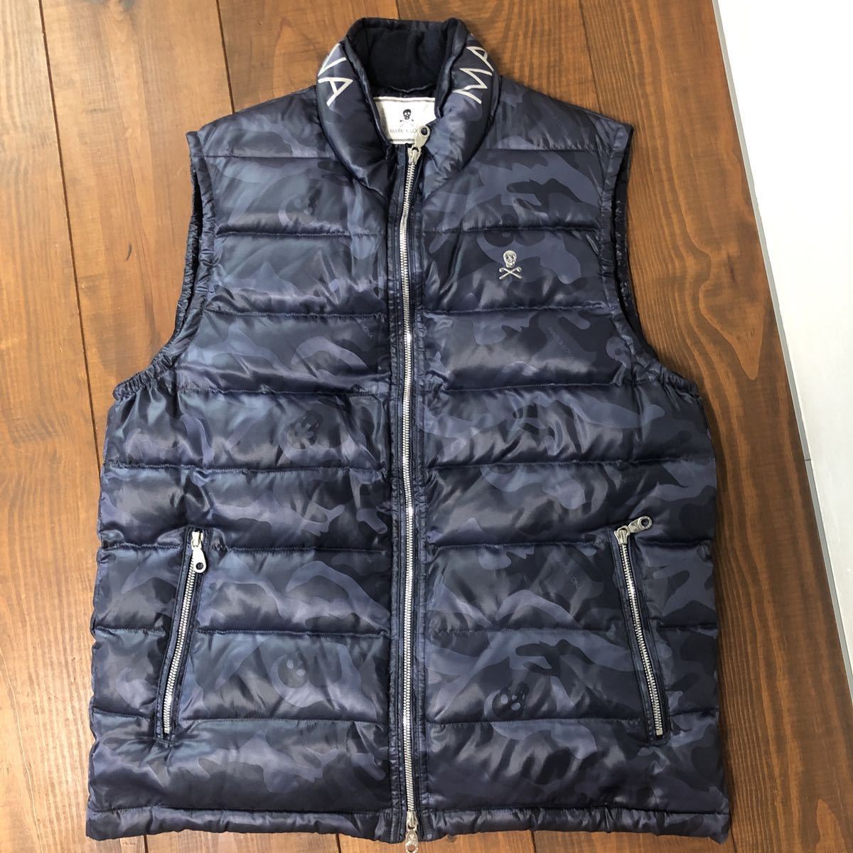 美品 MARK&LONA ダウンベスト XL ネイビー 送料無料 スポーツ別