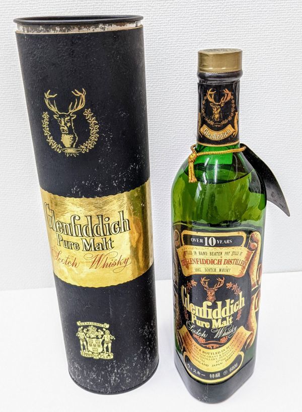 未開栓 Glenfiddich Pure Malt OVER 10 YEARS グレンフィディック ピュア モルト スコッチ ウイスキー 10年 特級 760ml 43% 酒 洋酒