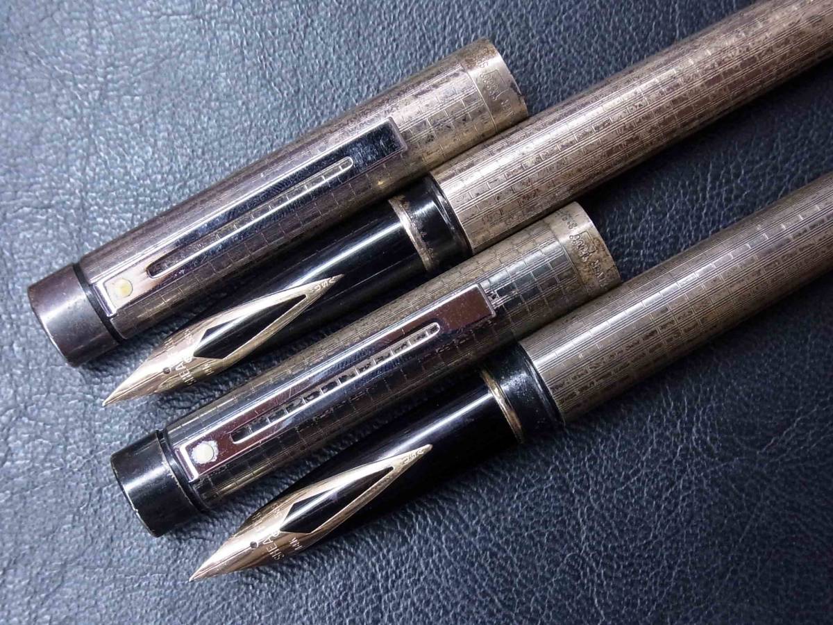 古万年筆とボールペン Sheaffer シェーファー 銀 Sterling Silver
