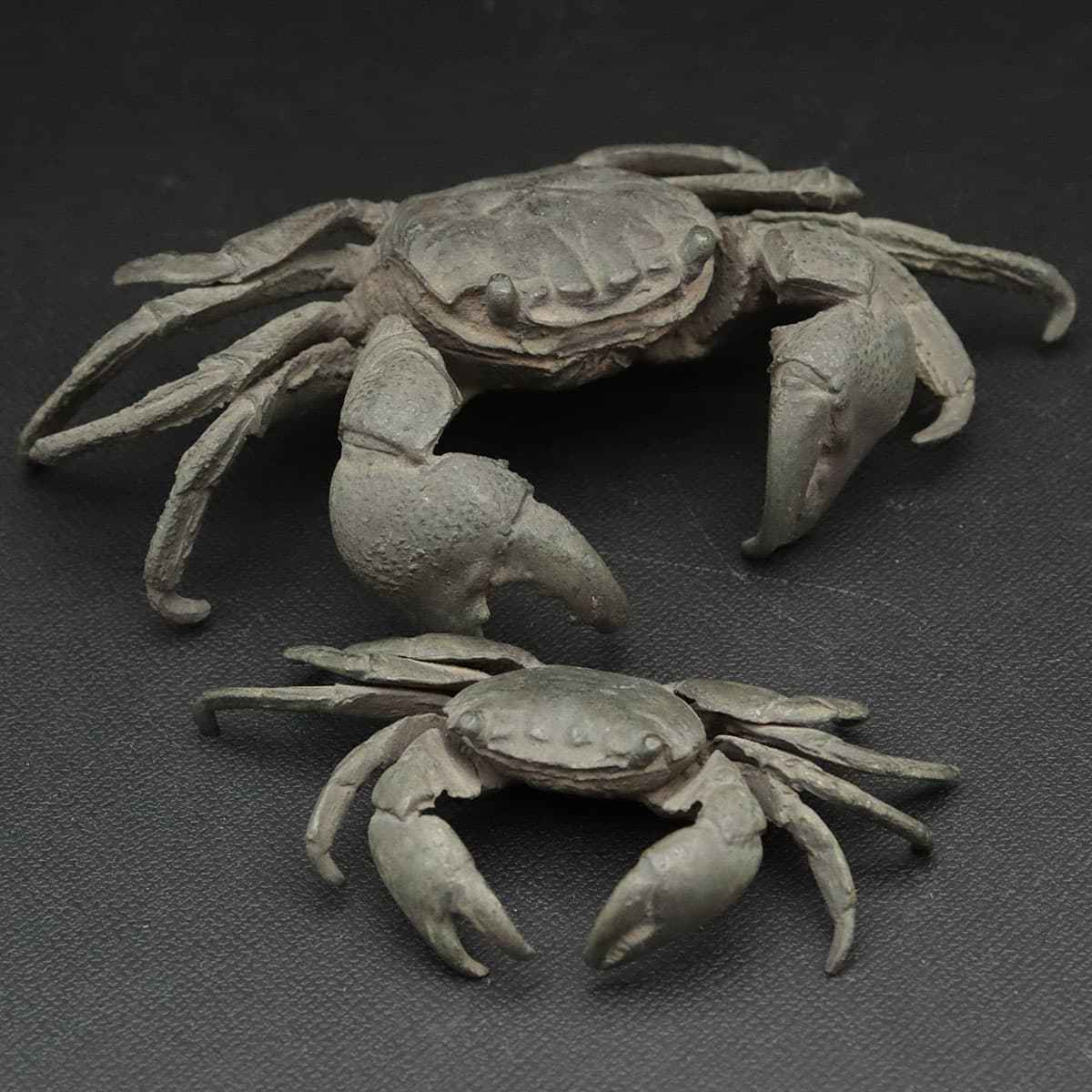 古銅蟹置き物