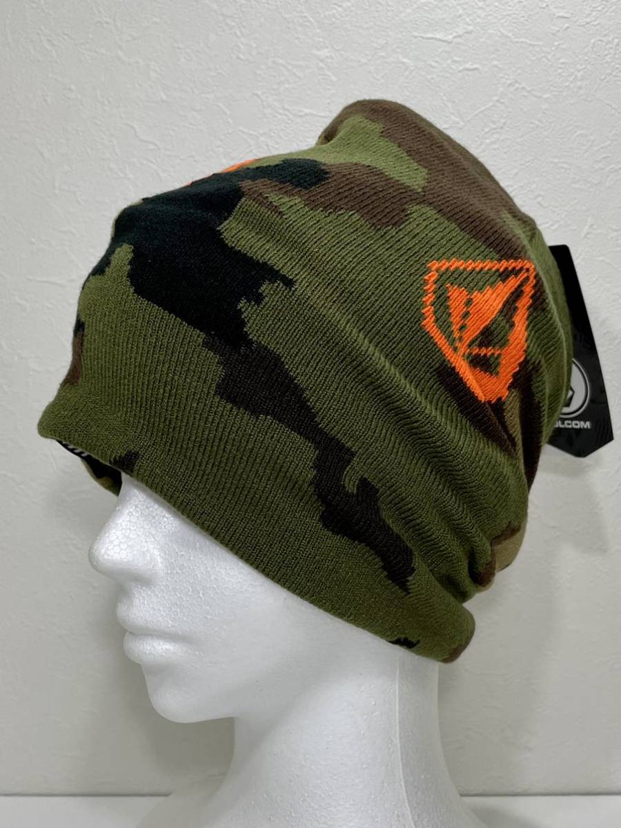VOLCOM ボルコム J5852203DCA ビーニー Beanie ストーンロゴ Logo ダーク・カモ色 Camo柄 スノーボード 小物 ヴォルコム 新品即決 送料無料