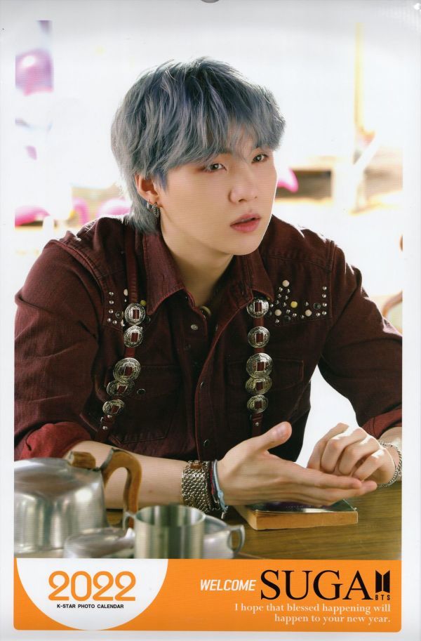 韓国 K-POP☆BTS 防弾少年団 SUGA シュガ☆2022年 壁掛けカレンダー 令