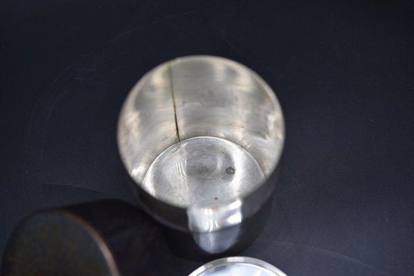HOT，大得価 I-133 玉川堂 紫金色 鎚起銅器 茶筒 共箱