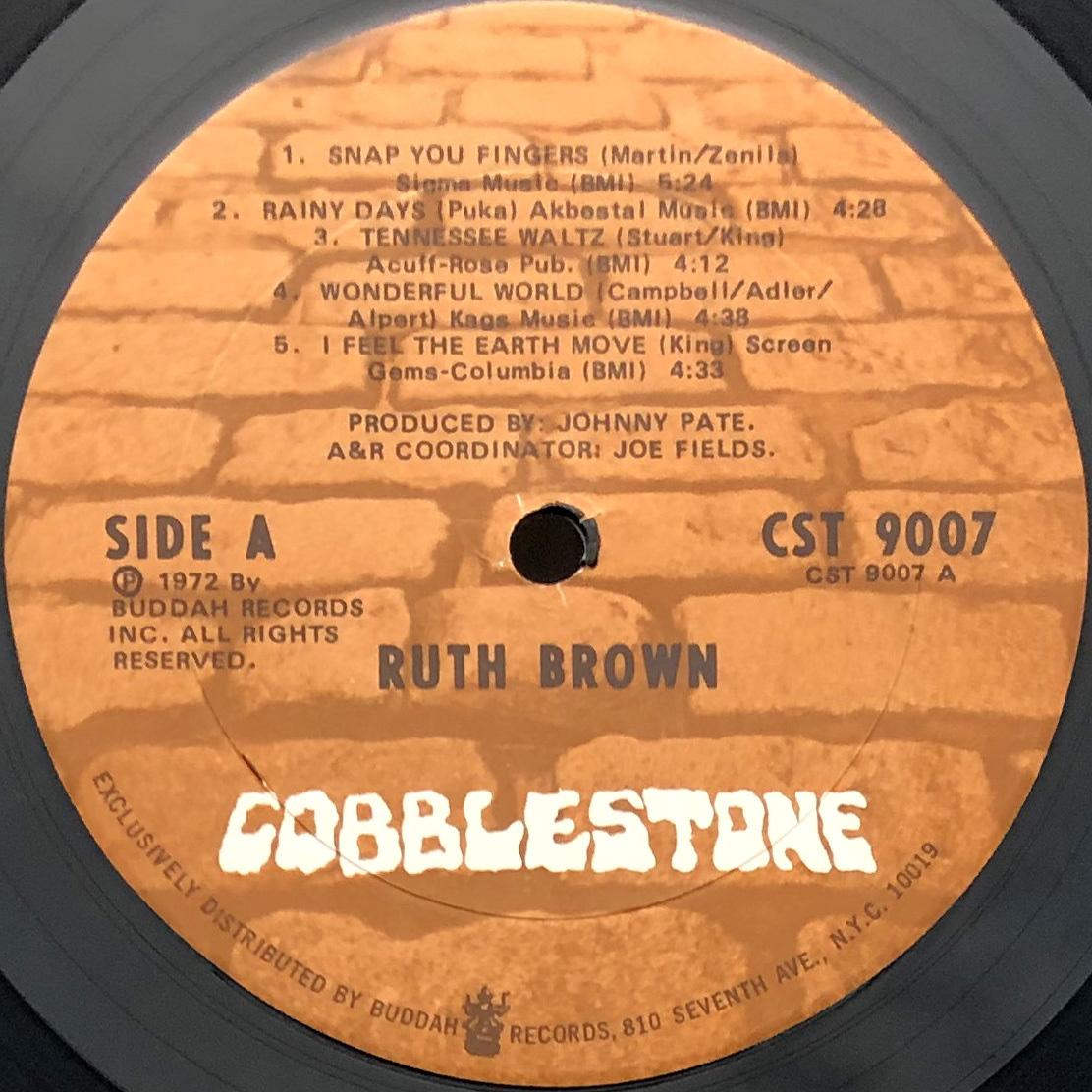 良盤 US ORIG LP RUTH BROW/The Real Ruth Brown 1972年 R&Bの女王 Pro.JOHNNY ...