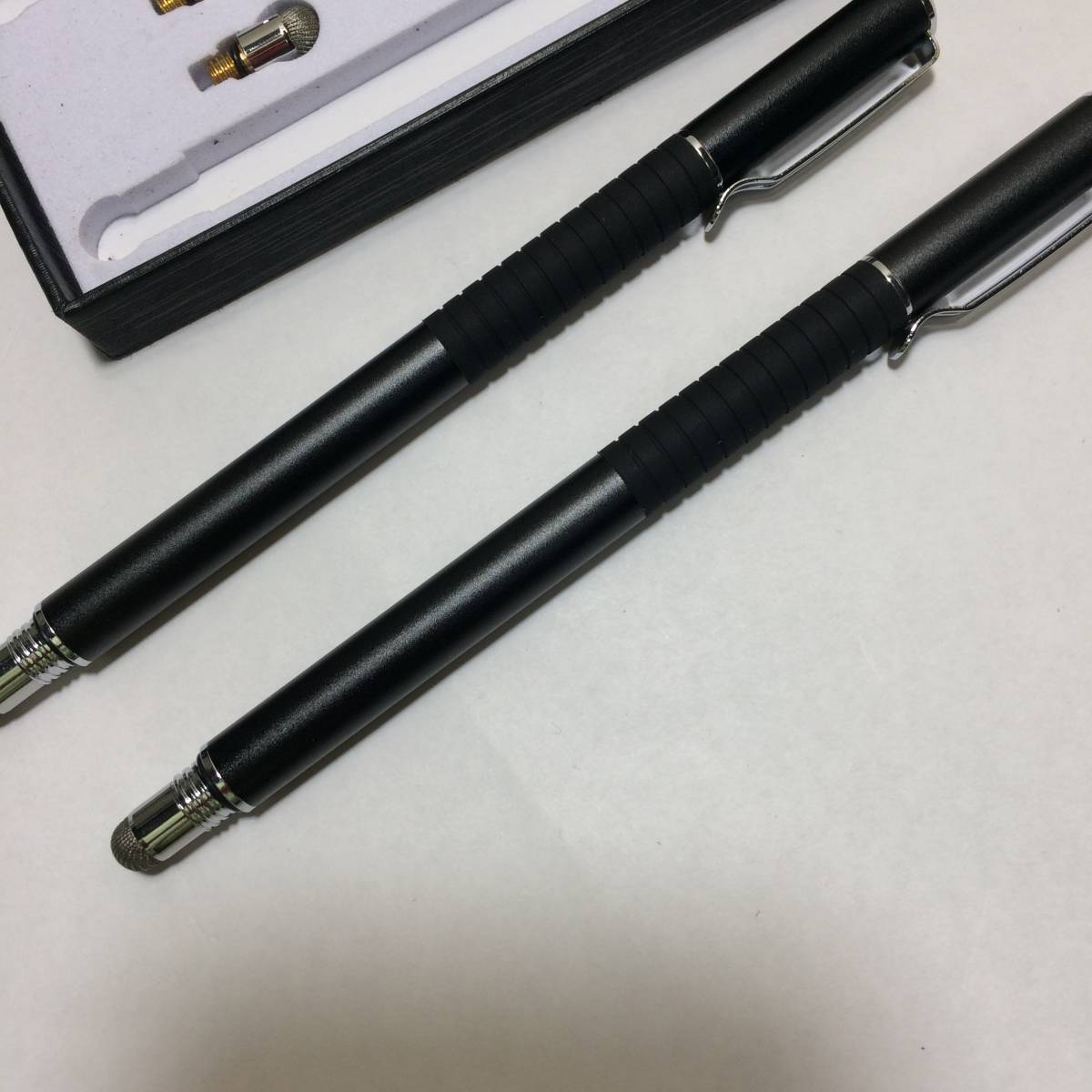 送料込み 送料無料 MEKO/スタイラス/タッチペン2本/+交換用ペン先 6個付き ブラック iPad/Android/タブレット iPhone スタイラスペン_3