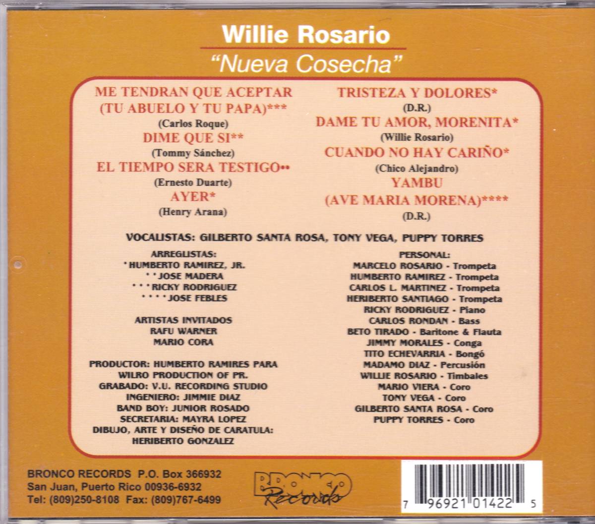 Willie Rosario⁄Nueva Cosecha 輸入盤CD