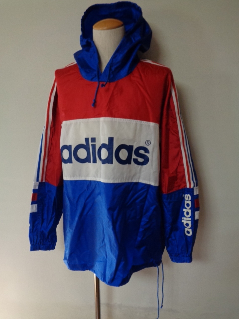 90s 80s adidas アディダス デサント ナイロン ジャケット デカロゴ 