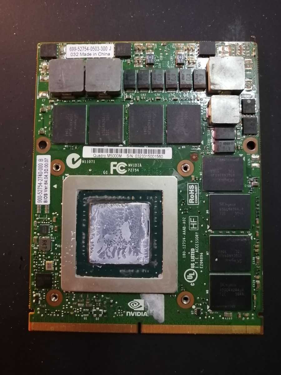 NVIDIA Quadro M5000M ノート用グラフィックカード ＭＸＭ ほぼ未使用 クアドロ マクスウェル GDDR5 8GB ゲーム 制作_1