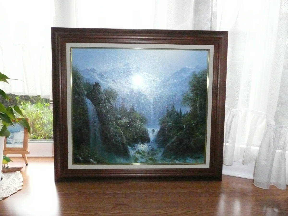 新作入荷，新作】 極上 G.JUN 油彩風景画/自然絵画額 三越購入 額装