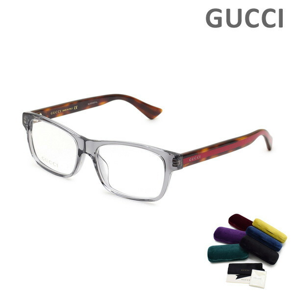グッチ メガネ 眼鏡 フレーム のみ GG0006OA-004 クリアグレー/ハバナ  