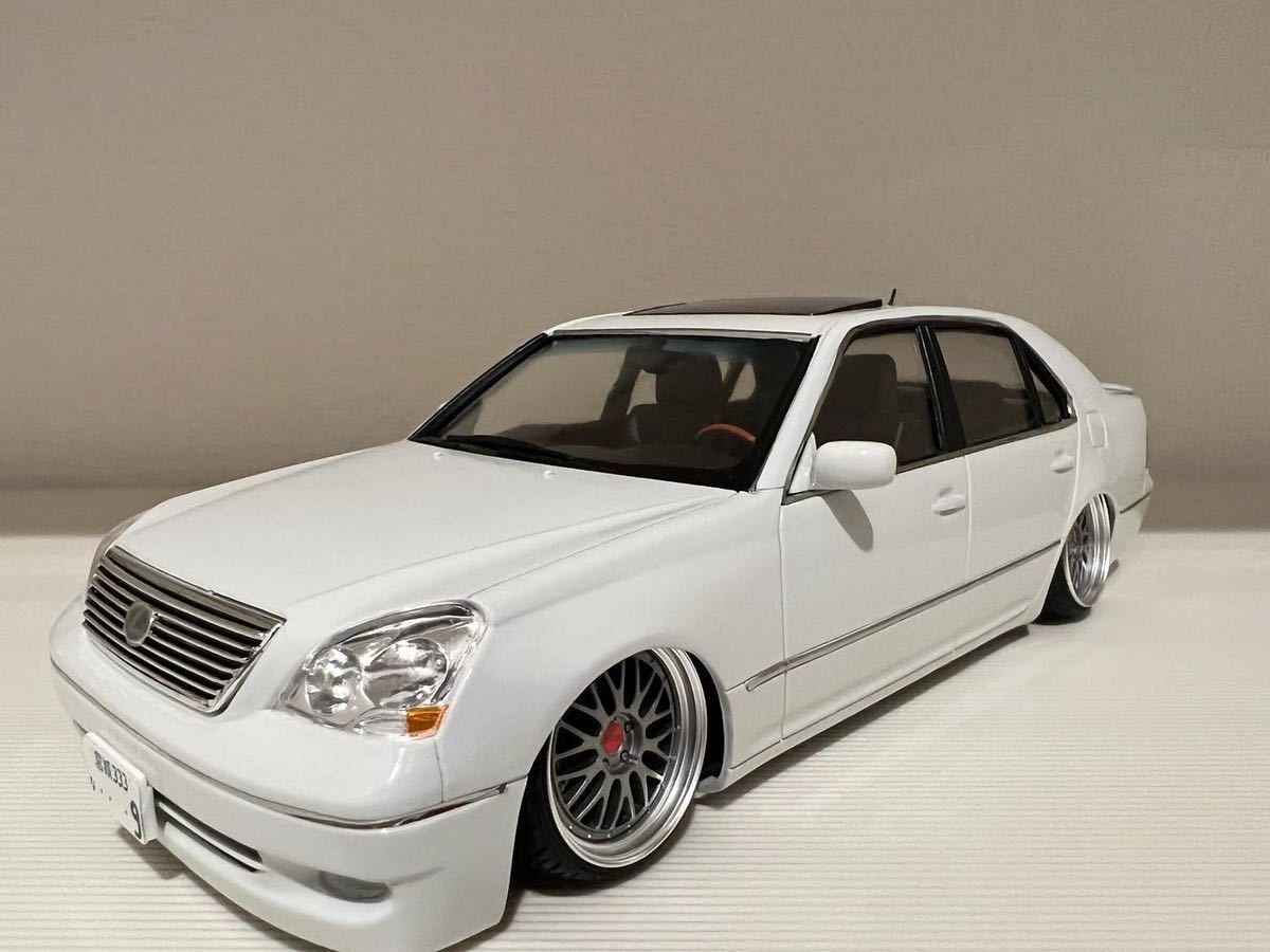 1/24 アオシマ レクサスLS430 30前期セルシオ BBS 車高短 カスタム 完成品