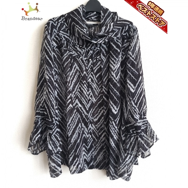 バレンザ バレンザ VALENZA 長袖シャツブラウス サイズ44 L - 黒 バレンザ バレンザ VALENZA 長袖シャツブラウス サイズ44 L - 黒