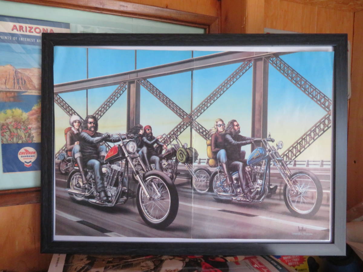 David Mann Easyriders Art Centerfold Biker Easy Motorcycle