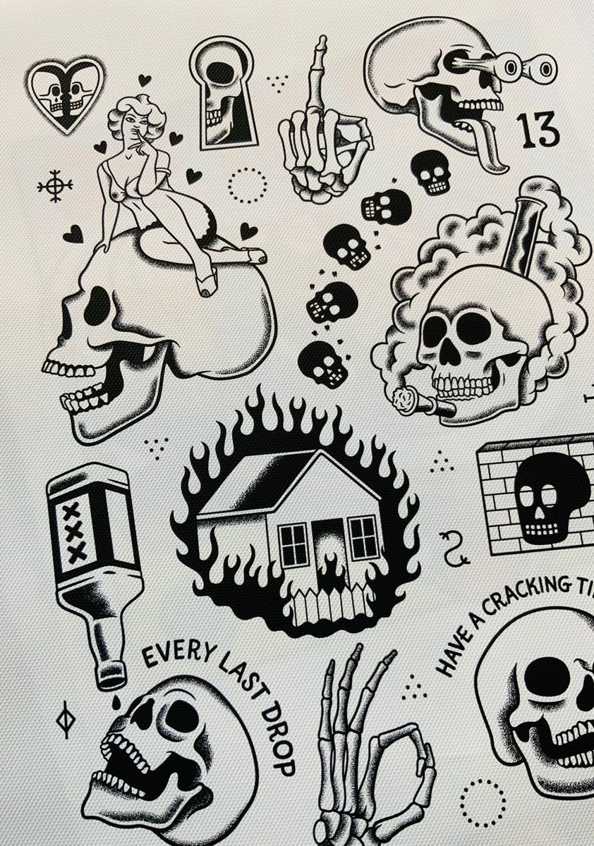 スカル タトゥー ポスター Pt7 キャンバス アート イラスト 刺青 刺繍 ポリネシアン サーフィン スケボー トラック アメリカン雑貨 Jsc その他 売買されたオークション情報 Yahooの商品情報をアーカイブ公開 オークファン Aucfan Com