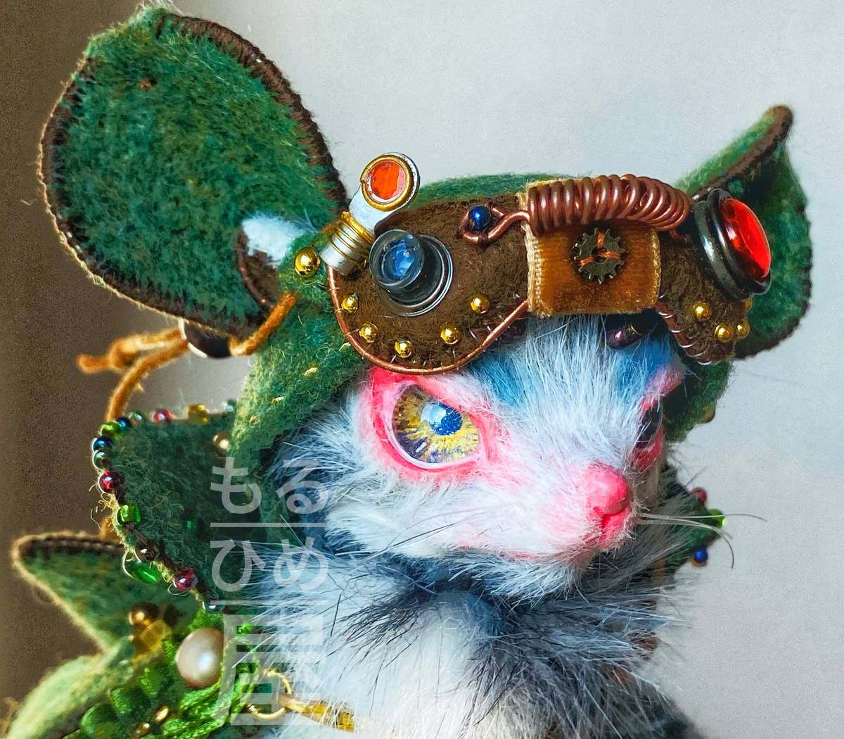もる　「森の冒険鼠」アートドール　スチームパンク　創作人形　ハンドメイド_1