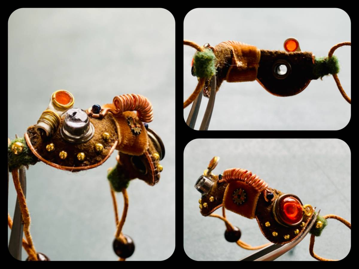 もる　「森の冒険鼠」アートドール　スチームパンク　創作人形　ハンドメイド_9