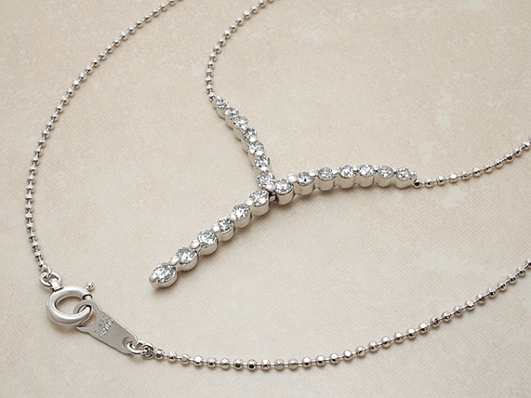 清水屋《送料無料》ダイヤモンド/0.50ct プラチナ デザイン ネックレス 
